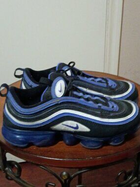 Nike Air VaporMax 97 Shoes Youth Size 4.5Y Black Purple Striped BV1153-001